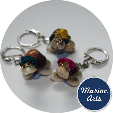 8138K - Mini Cowry Turtle Key Rings